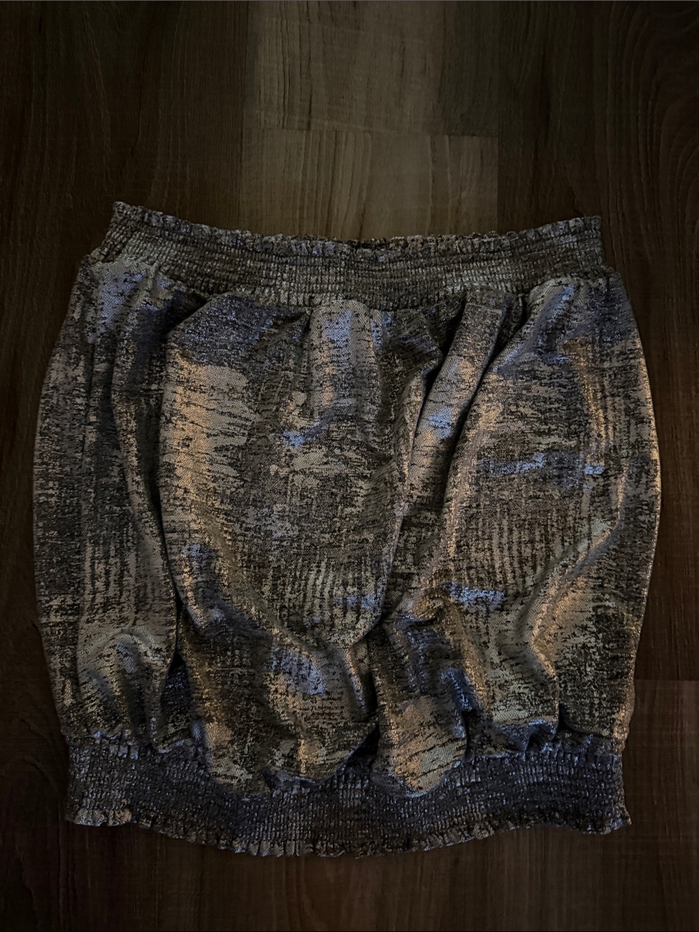 🩶 Anthro Free People Iridescent Metallic Bubble Tube Top Medium 🩶